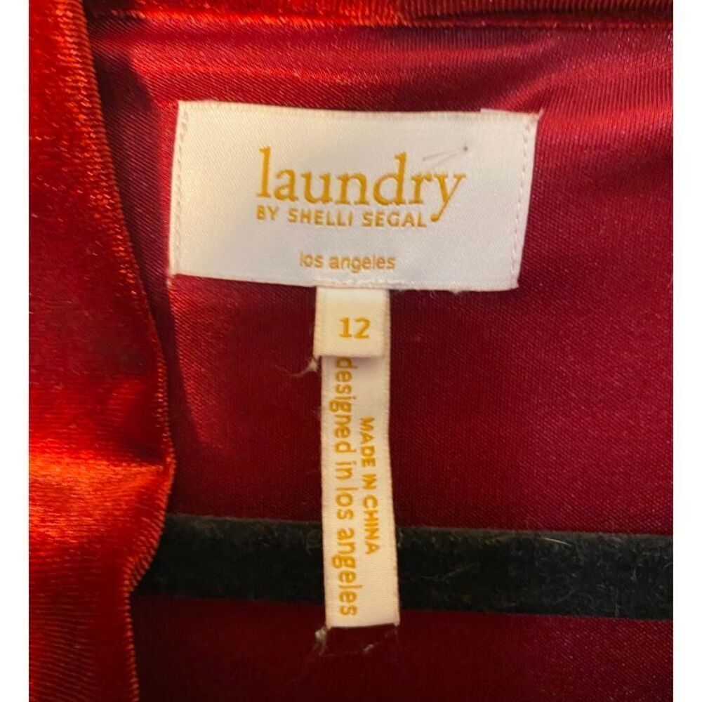 Laundry by Shelley Segal, Red Velvet whimsigoth Gothic dress 12 - Picture 4 of 4